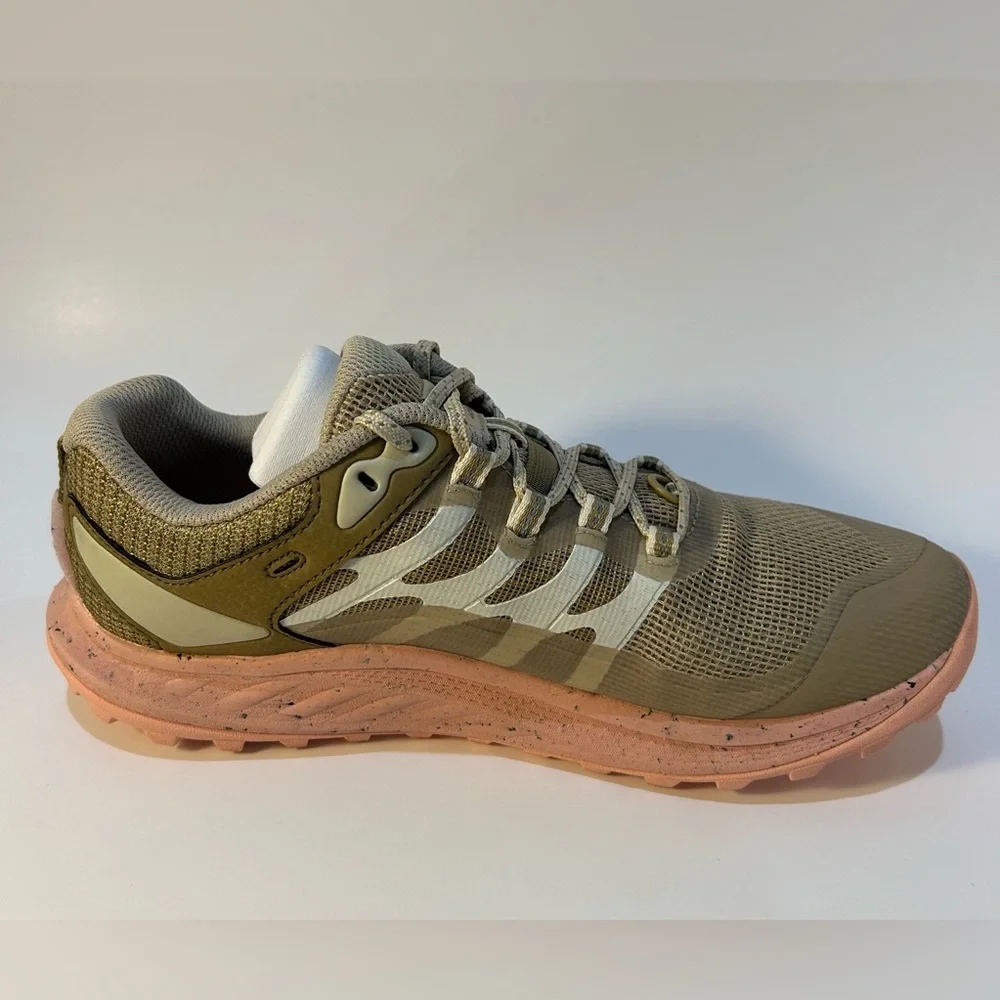 Merrell Women's Sneakers in Tan and Peach Antora 3 Trail running shoes - Picture 3 of 8